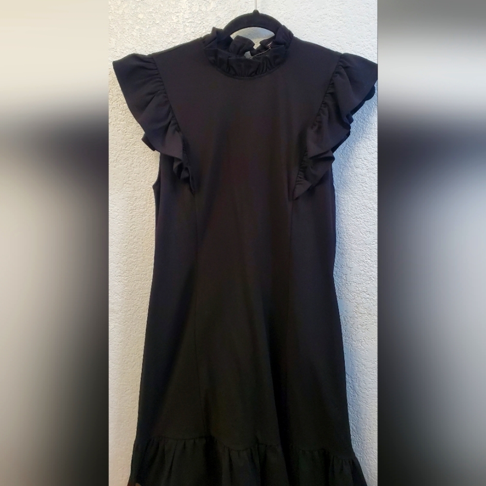 BLACK CASUAL PARTY DRESS